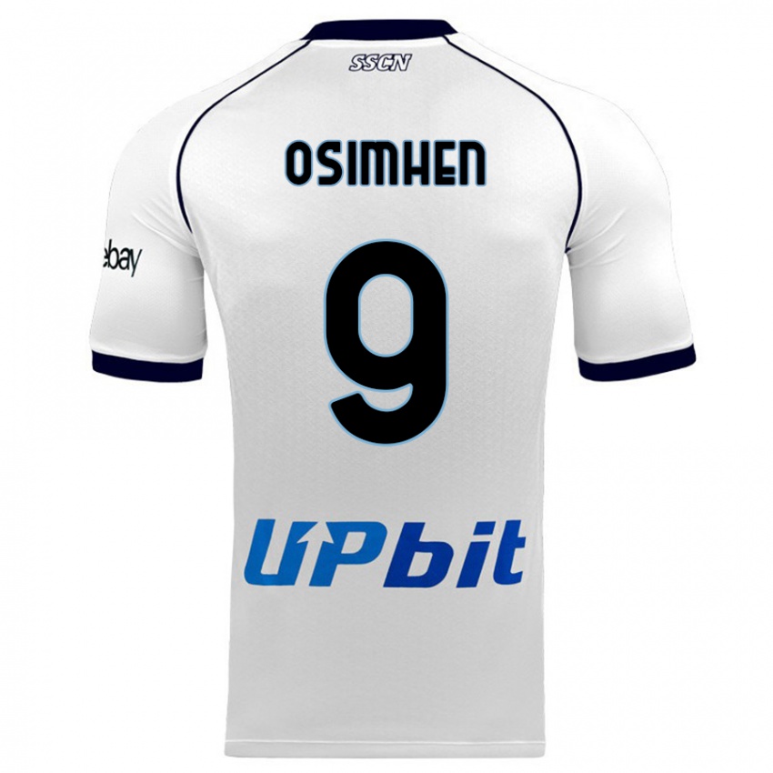 Damen Victor Osimhen #9 Weiß Auswärtstrikot Trikot 2023/24 T-Shirt Belgien