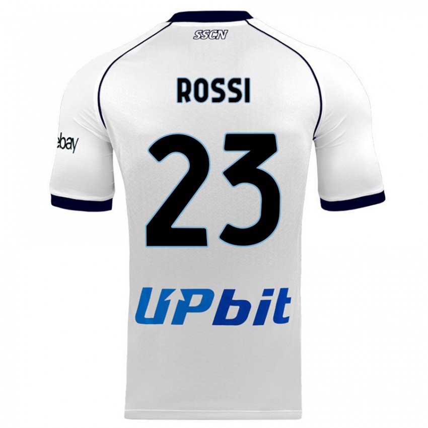 Dames Leonardo Rossi #23 Wit Uitshirt Uittenue 2023/24 T-Shirt België