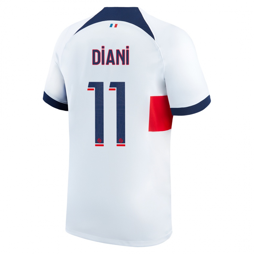 Damen Kadidiatou Diani #11 Weiß Auswärtstrikot Trikot 2023/24 T-Shirt Belgien