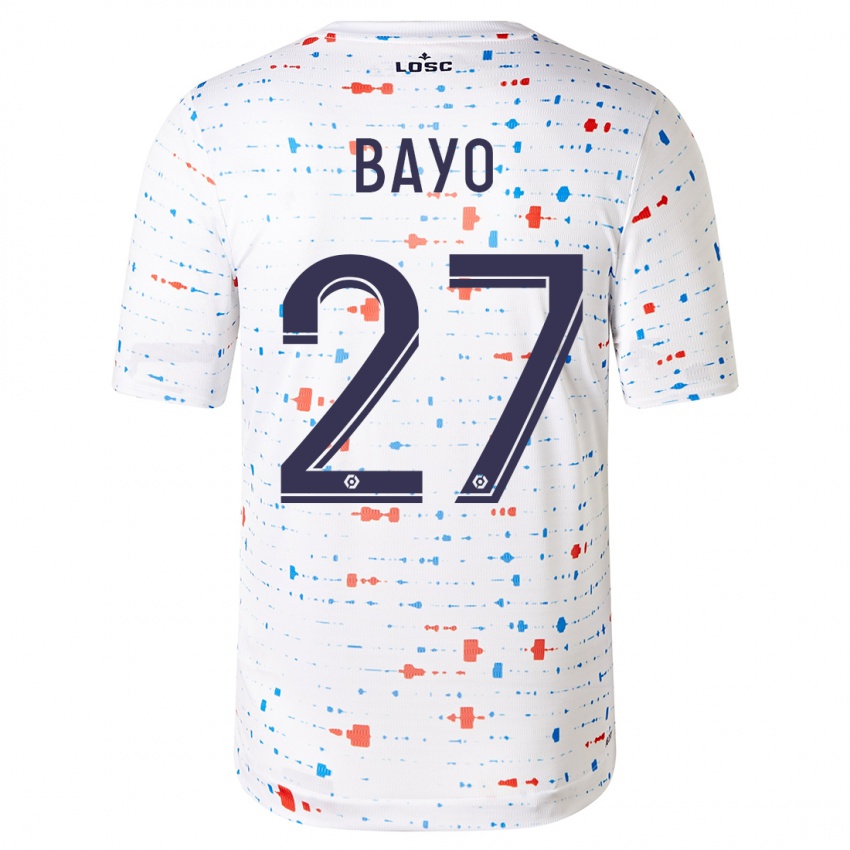 Dames Mohamed Bayo #27 Wit Uitshirt Uittenue 2023/24 T-Shirt België