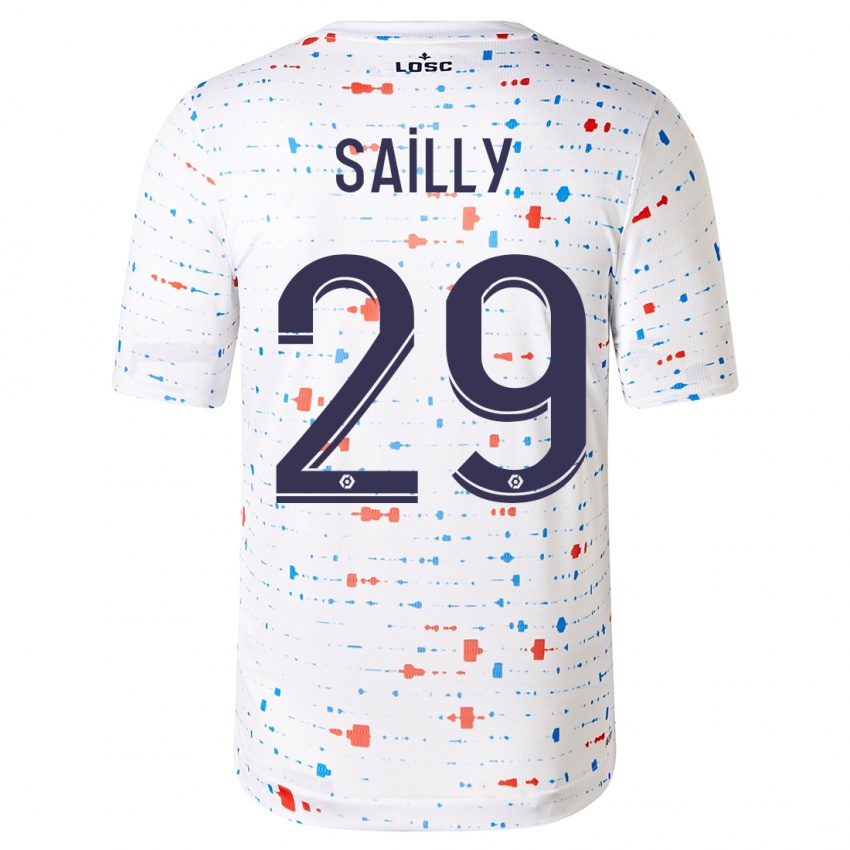 Damen Charlotte Sailly #29 Weiß Auswärtstrikot Trikot 2023/24 T-Shirt Belgien