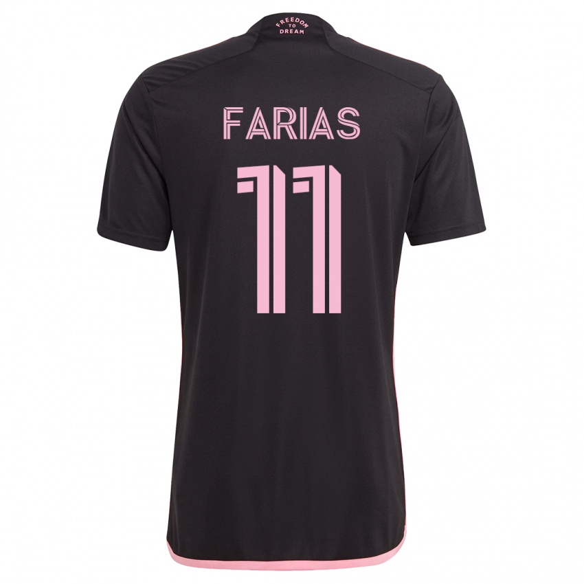 Damen Facundo Farías #11 Schwarz Auswärtstrikot Trikot 2023/24 T-Shirt Belgien