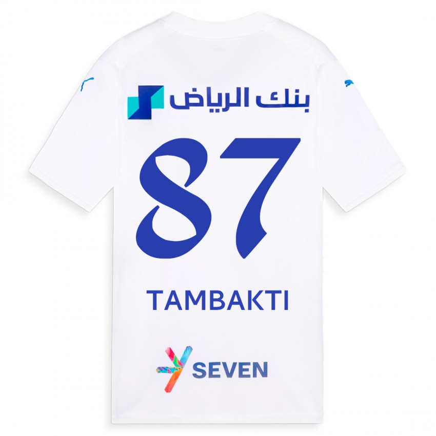 Damen Hassan Tambakti #87 Weiß Auswärtstrikot Trikot 2023/24 T-Shirt Belgien