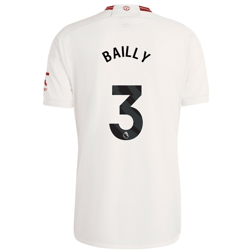 Dames Eric Bailly #3 Wit Thuisshirt Derde Tenue 2023/24 T-Shirt België
