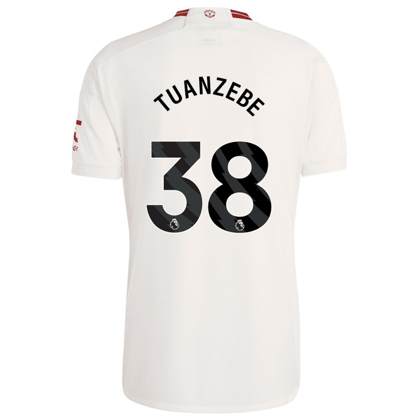 Dames Axel Tuanzebe #38 Wit Thuisshirt Derde Tenue 2023/24 T-Shirt België