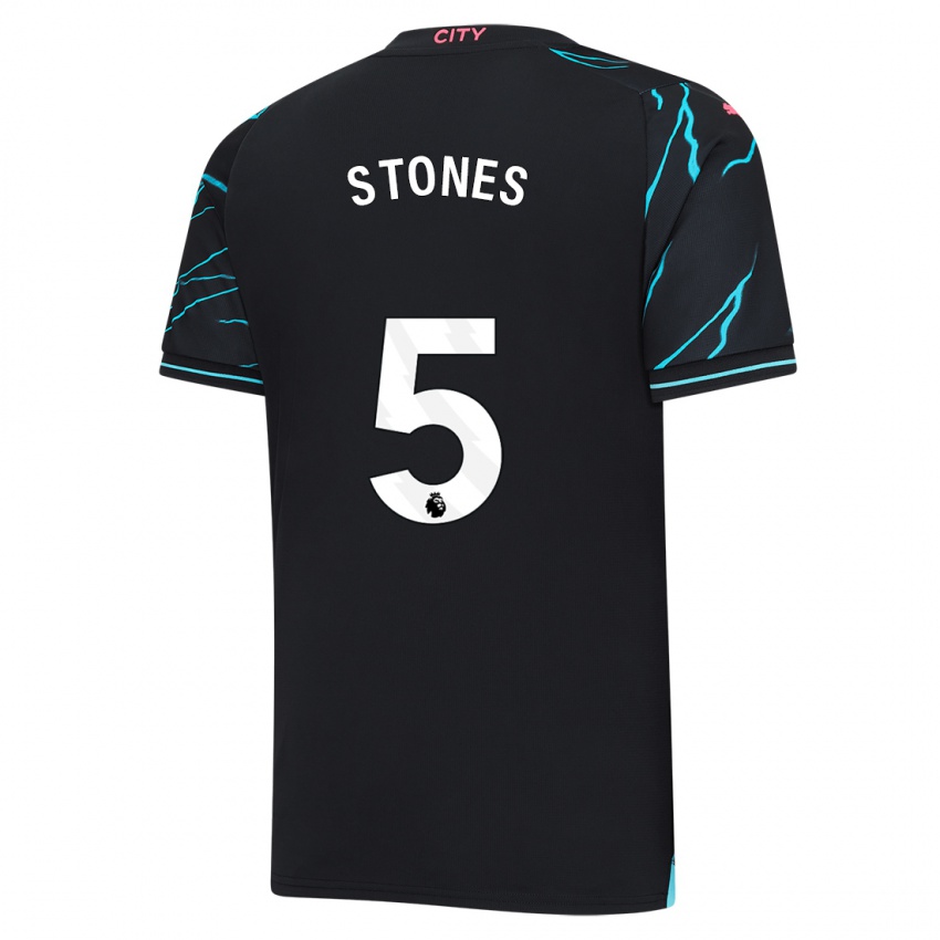 Dames John Stones #5 Donkerblauw Thuisshirt Derde Tenue 2023/24 T-Shirt België