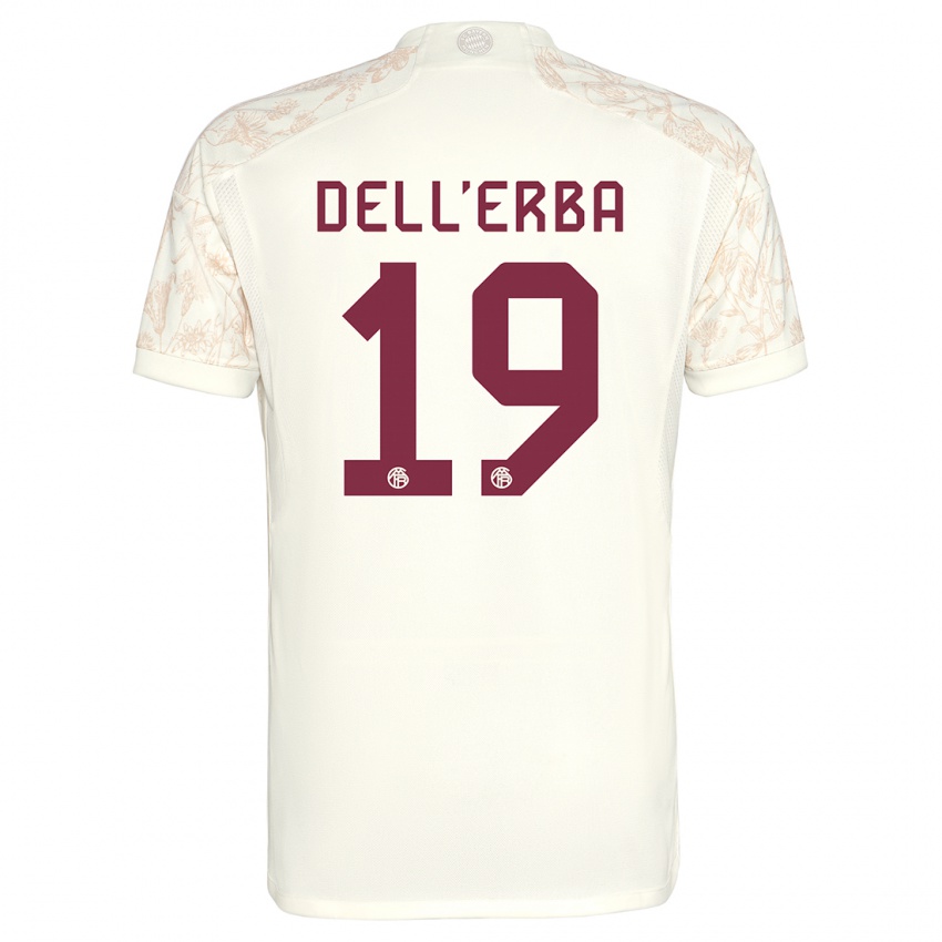 Damen Davide Dell'erba #19 Cremefarben Ausweichtrikot Trikot 2023/24 T-Shirt Belgien