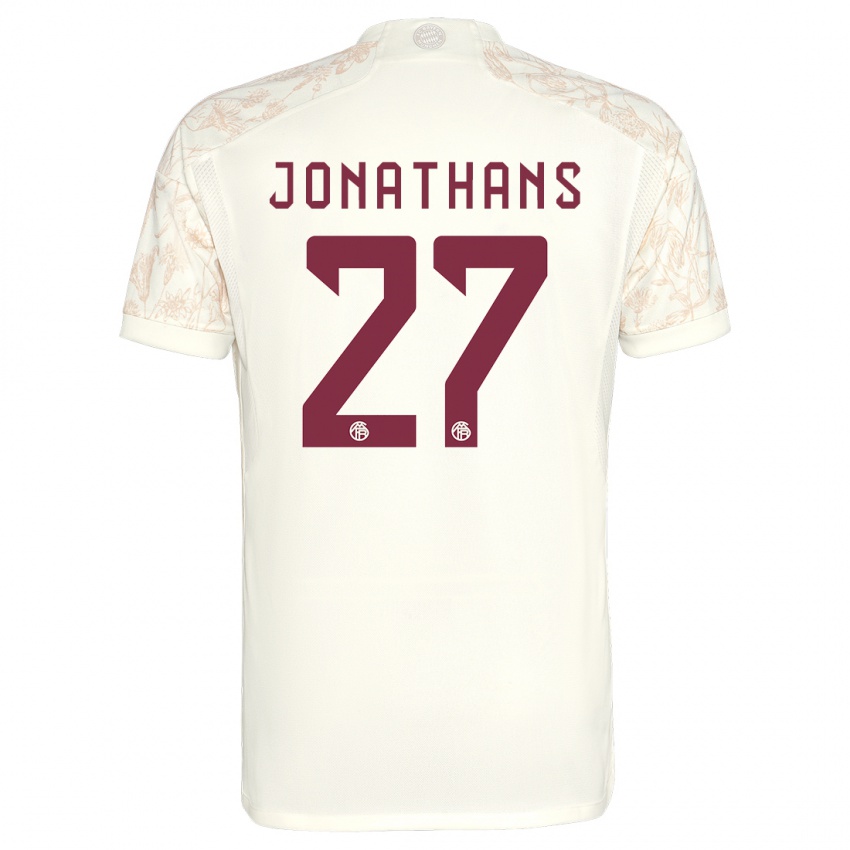 Dames David Jonathans #27 Gebroken Wit Thuisshirt Derde Tenue 2023/24 T-Shirt België