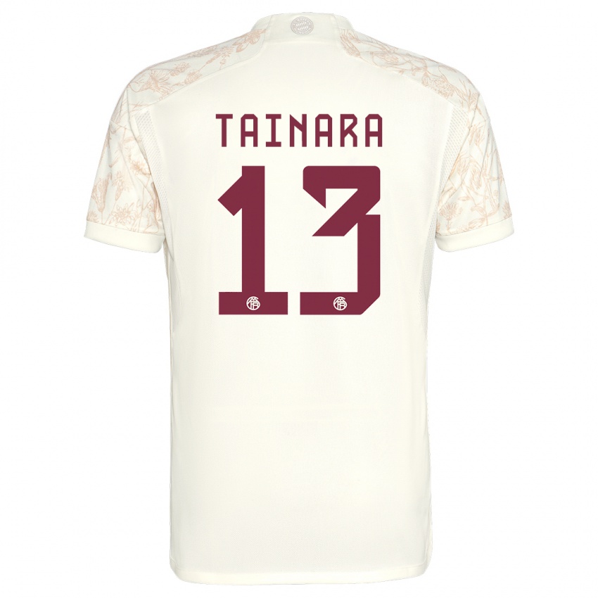 Damen Tainara #13 Cremefarben Ausweichtrikot Trikot 2023/24 T-Shirt Belgien
