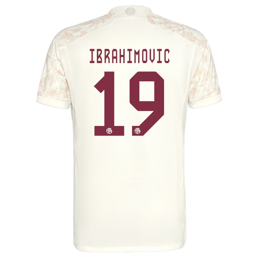 Dames Arijon Ibrahimovic #19 Gebroken Wit Thuisshirt Derde Tenue 2023/24 T-Shirt België