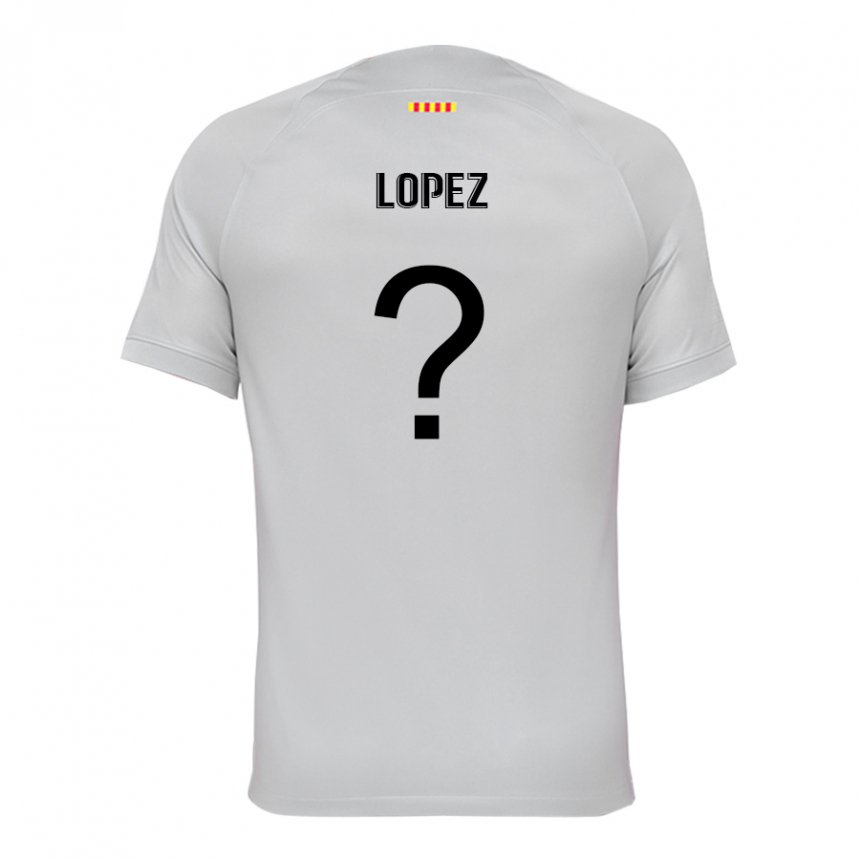 Kinder Pablo Lopez #0 Grau Rot Blau Ausweichtrikot Trikot 2022/23 T-shirt Belgien