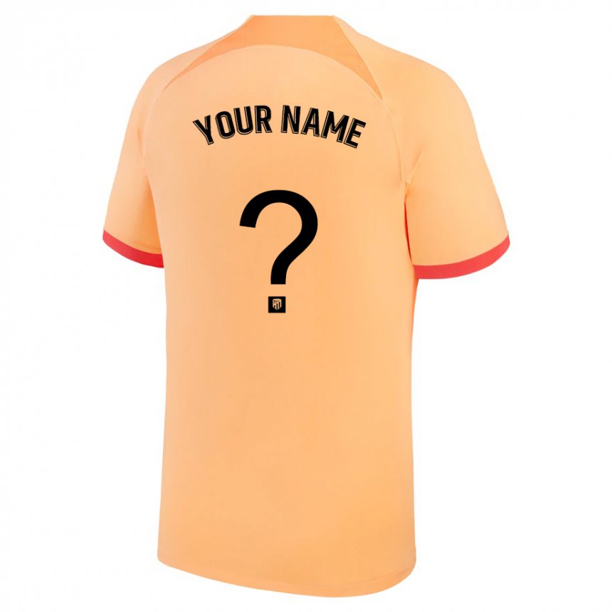 Enfant Maillot Votre Nom #0 Orange Clair Troisieme 2022/23 T-shirt Belgique