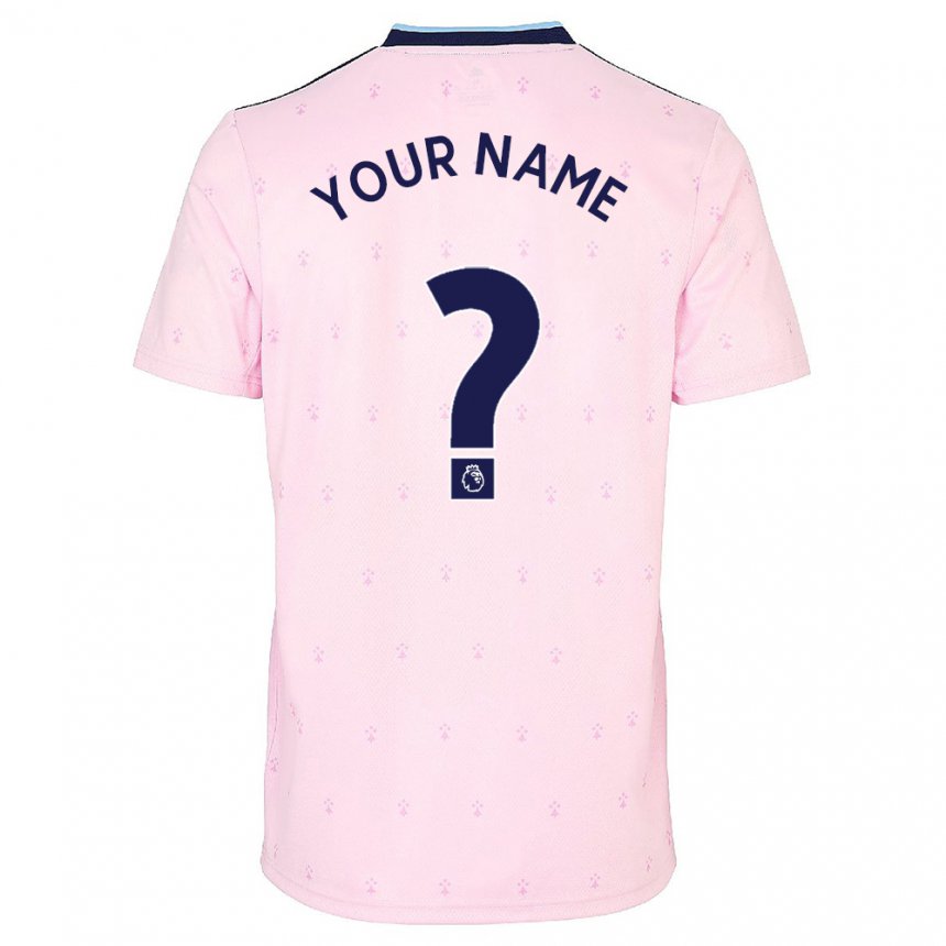 Enfant Maillot Votre Nom #0 Rose Marine Troisieme 2022/23 T-shirt Belgique