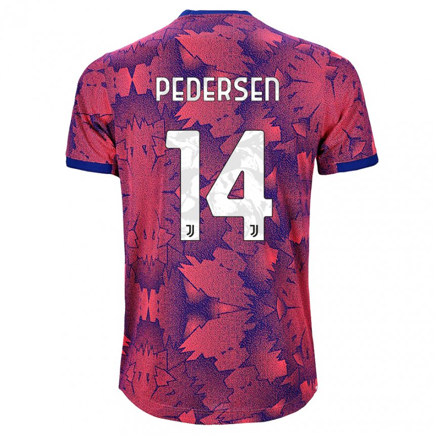 Kinder Sofie Junge Pedersen #14 Rosarot Blau Ausweichtrikot Trikot 2022/23 T-shirt Belgien