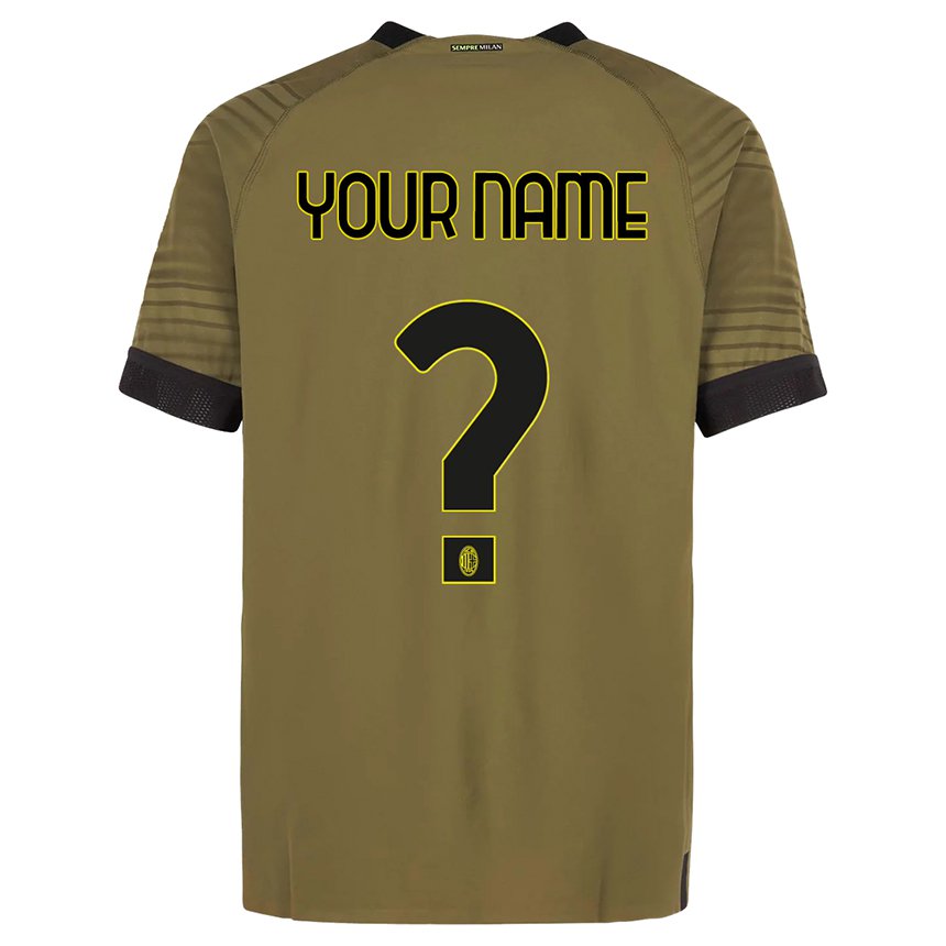 Kinder Ihren Namen #0 Dunkelgrün Schwarz Ausweichtrikot Trikot 2022/23 T-shirt Belgien