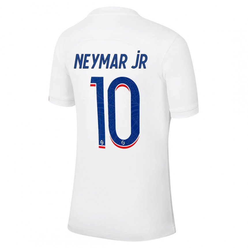 Kinder Neymar #10 Weiß Blau Ausweichtrikot Trikot 2022/23 T-shirt Belgien