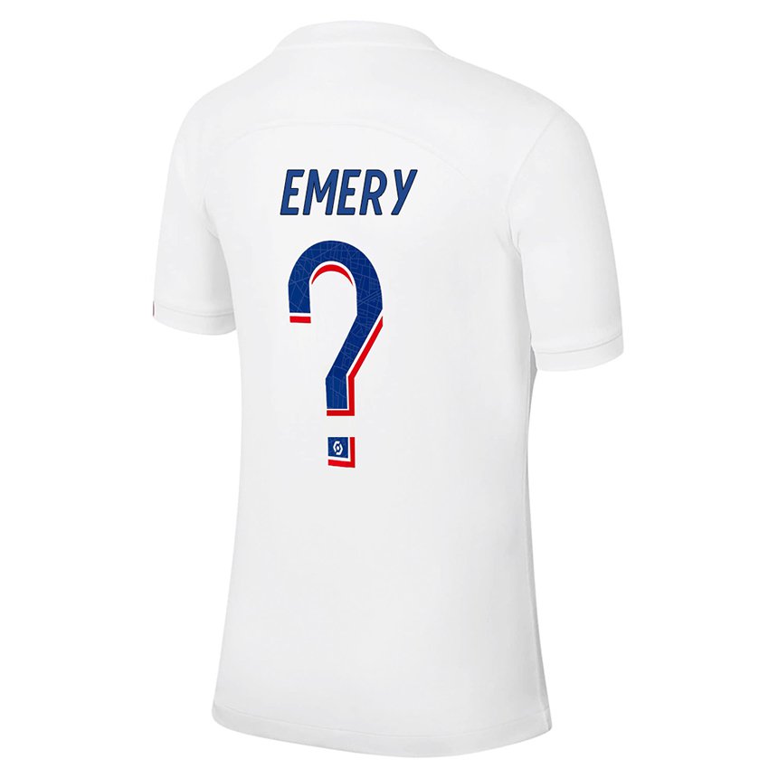 Enfant Maillot Warren Zaire Emery #0 Blanc Bleu Troisieme 2022/23 T-shirt Belgique
