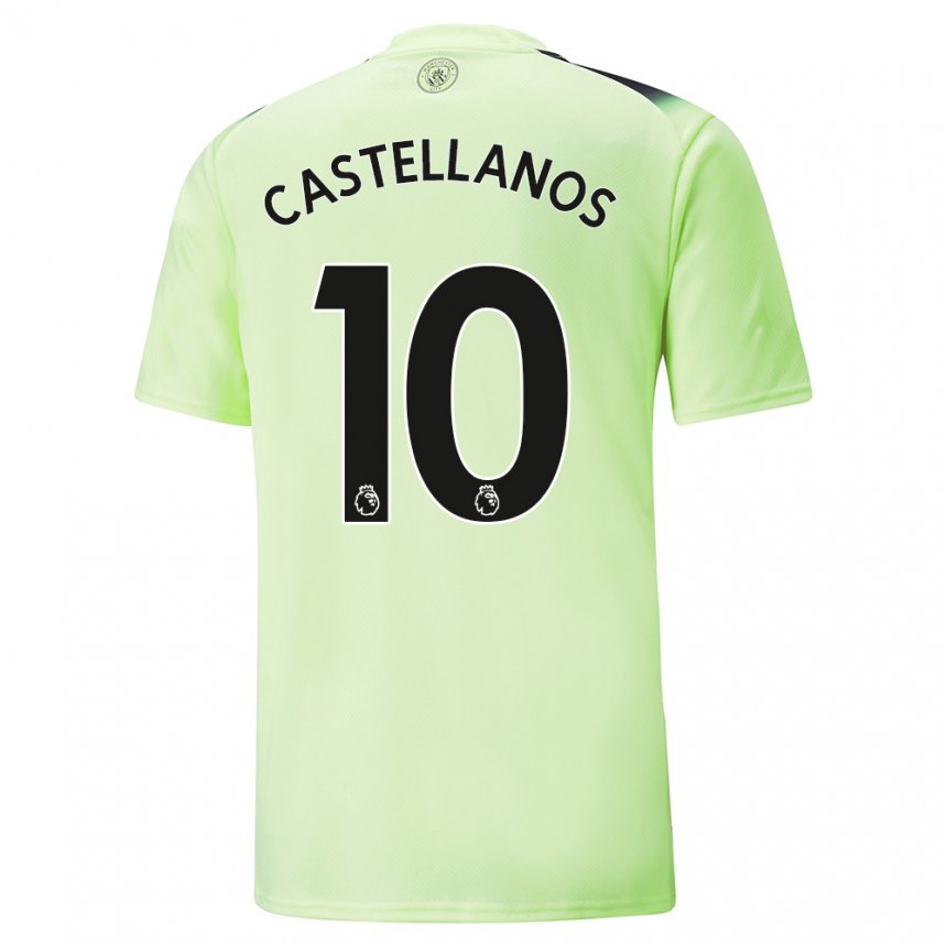 Enfant Maillot Deyna Castellanos #10 Vert Gris Foncé Troisieme 2022/23 T-shirt Belgique