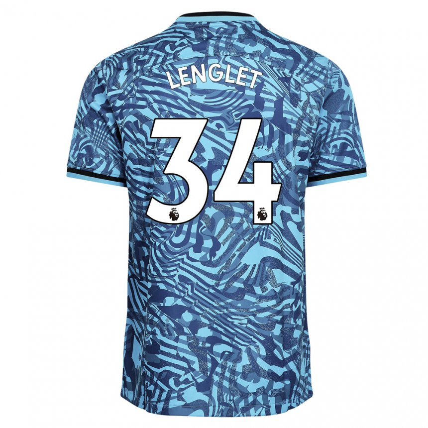 Kinder Clement Lenglet #34 Blau Dunkelblau Ausweichtrikot Trikot 2022/23 T-shirt Belgien