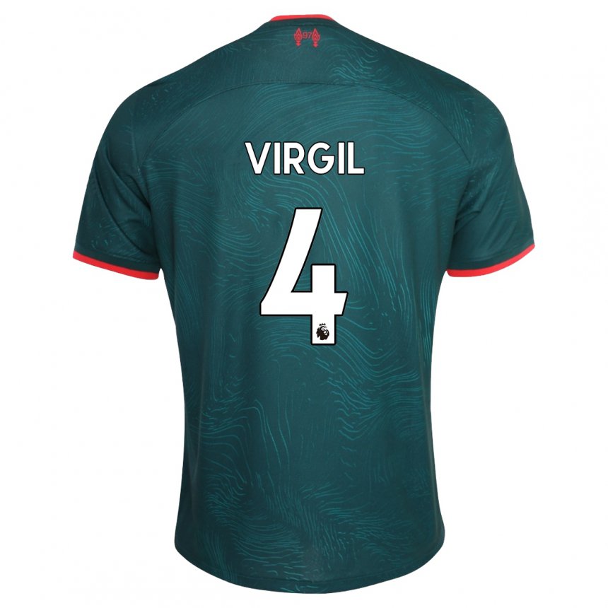Herren Virgil Van Dijk #4 Dunkelgrün Ausweichtrikot Trikot 2022/23 T-shirt Belgien