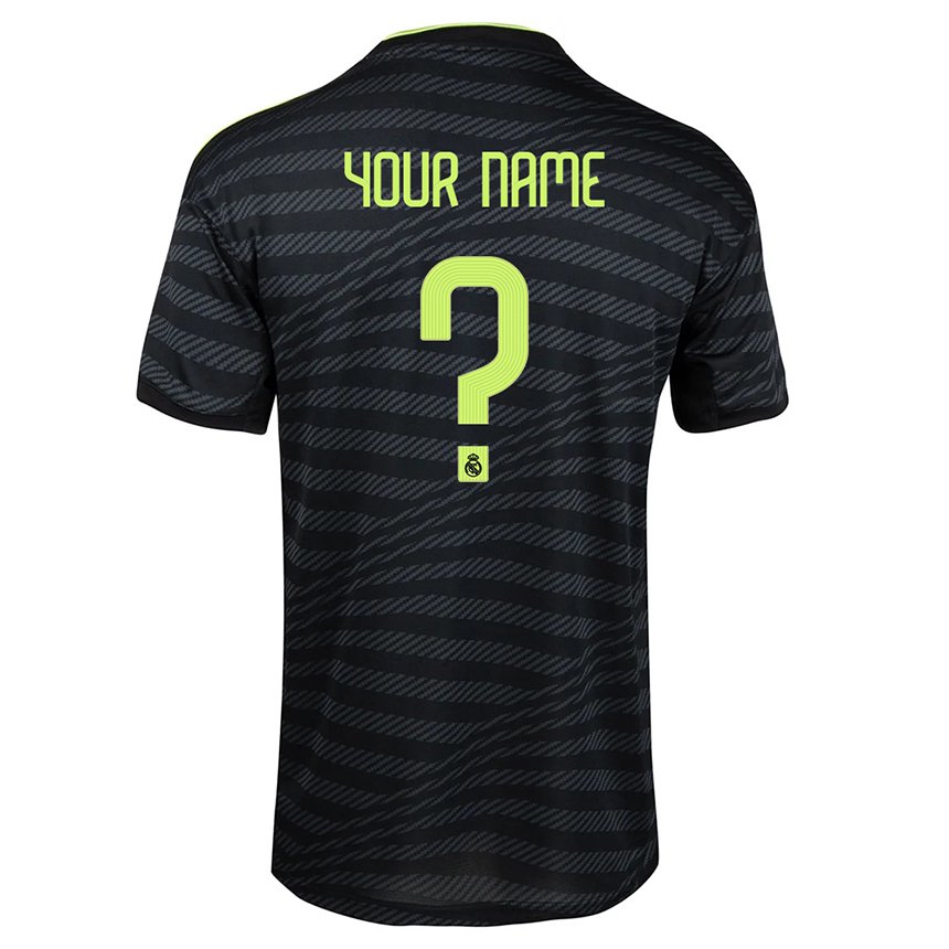 Herren Ihren Namen #0 Schwarz Dunkelgrau Ausweichtrikot Trikot 2022/23 T-shirt Belgien