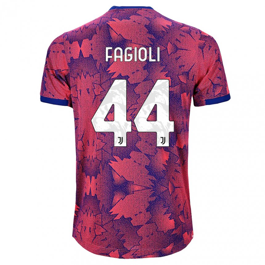 Herren Nicolo Fagioli #44 Rosarot Blau Ausweichtrikot Trikot 2022/23 T-shirt Belgien