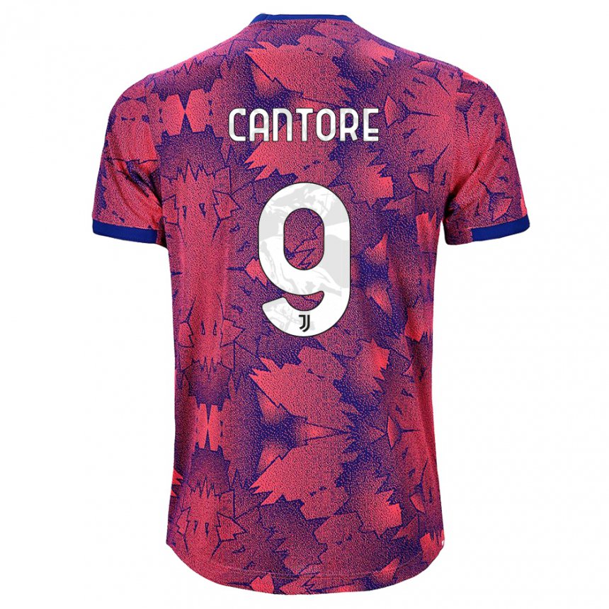 Homme Maillot Sofia Cantore #9 Rose Rouge Bleu Troisieme 2022/23 T-shirt Belgique