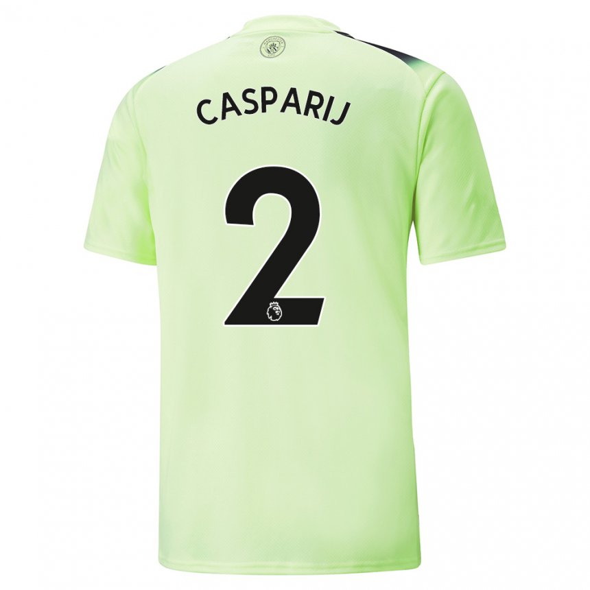 Herren Kerstin Casparij #2 Grün Dunkelgrau Ausweichtrikot Trikot 2022/23 T-shirt Belgien