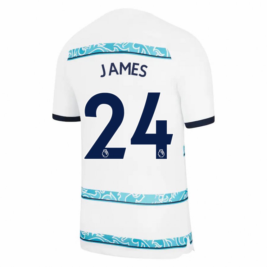 Femme Maillot Reece James #24 Blanc Bleu Clair Troisieme 2022/23 T-shirt Belgique