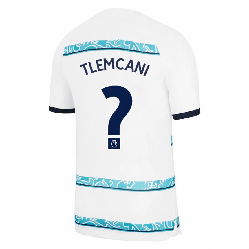 Damen Sami Tlemcani #0 Weiß Hellblau Ausweichtrikot Trikot 2022/23 T-shirt Belgien