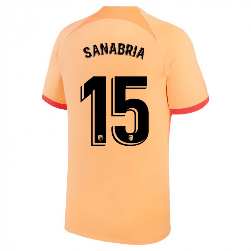 Femme Maillot Juan Sanabria #15 Orange Clair Troisieme 2022/23 T-shirt Belgique