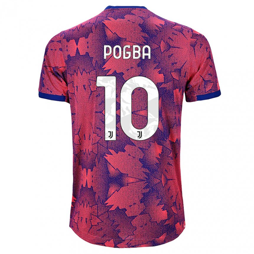 Femme Maillot Paul Pogba #10 Rose Rouge Bleu Troisieme 2022/23 T-shirt Belgique