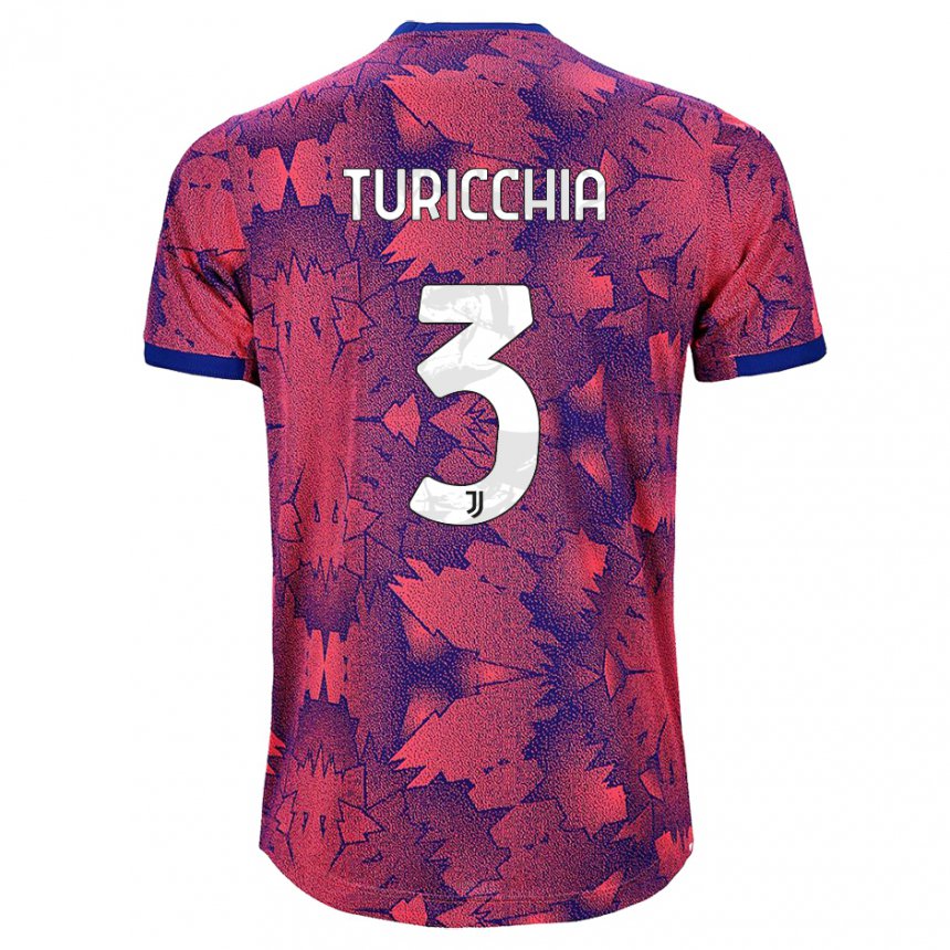 Femme Maillot Riccardo Turicchia #3 Rose Rouge Bleu Troisieme 2022/23 T-shirt Belgique