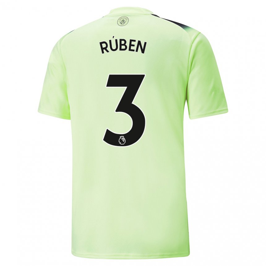 Femme Maillot Ruben Dias #3 Vert Gris Foncé Troisieme 2022/23 T-shirt Belgique