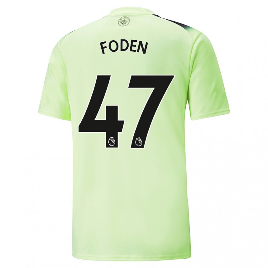 Damen Phil Foden #47 Grün Dunkelgrau Ausweichtrikot Trikot 2022/23 T-shirt Belgien