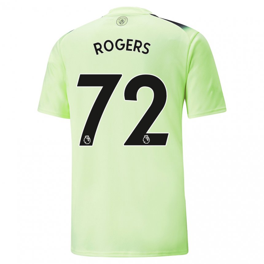 Femme Maillot Morgan Rogers #72 Vert Gris Foncé Troisieme 2022/23 T-shirt Belgique