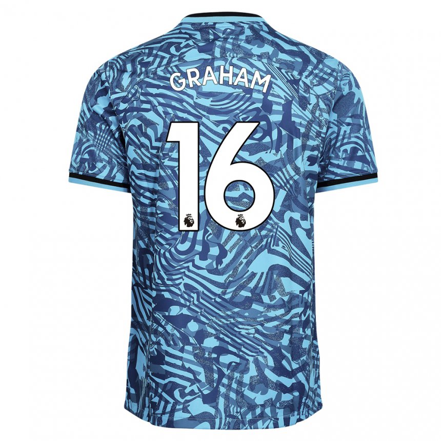 Damen Kit Graham #16 Blau Dunkelblau Ausweichtrikot Trikot 2022/23 T-shirt Belgien