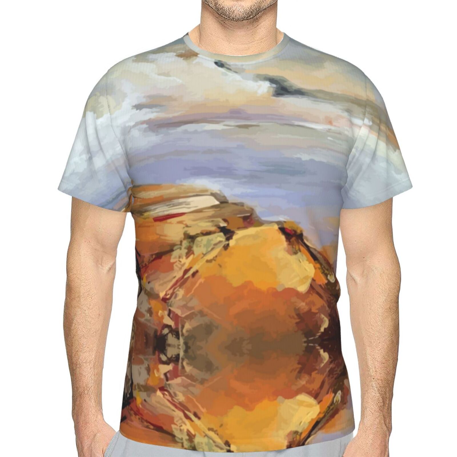 Yellow Rocks Malerei Elemente Klassisch Belgien T-shirt