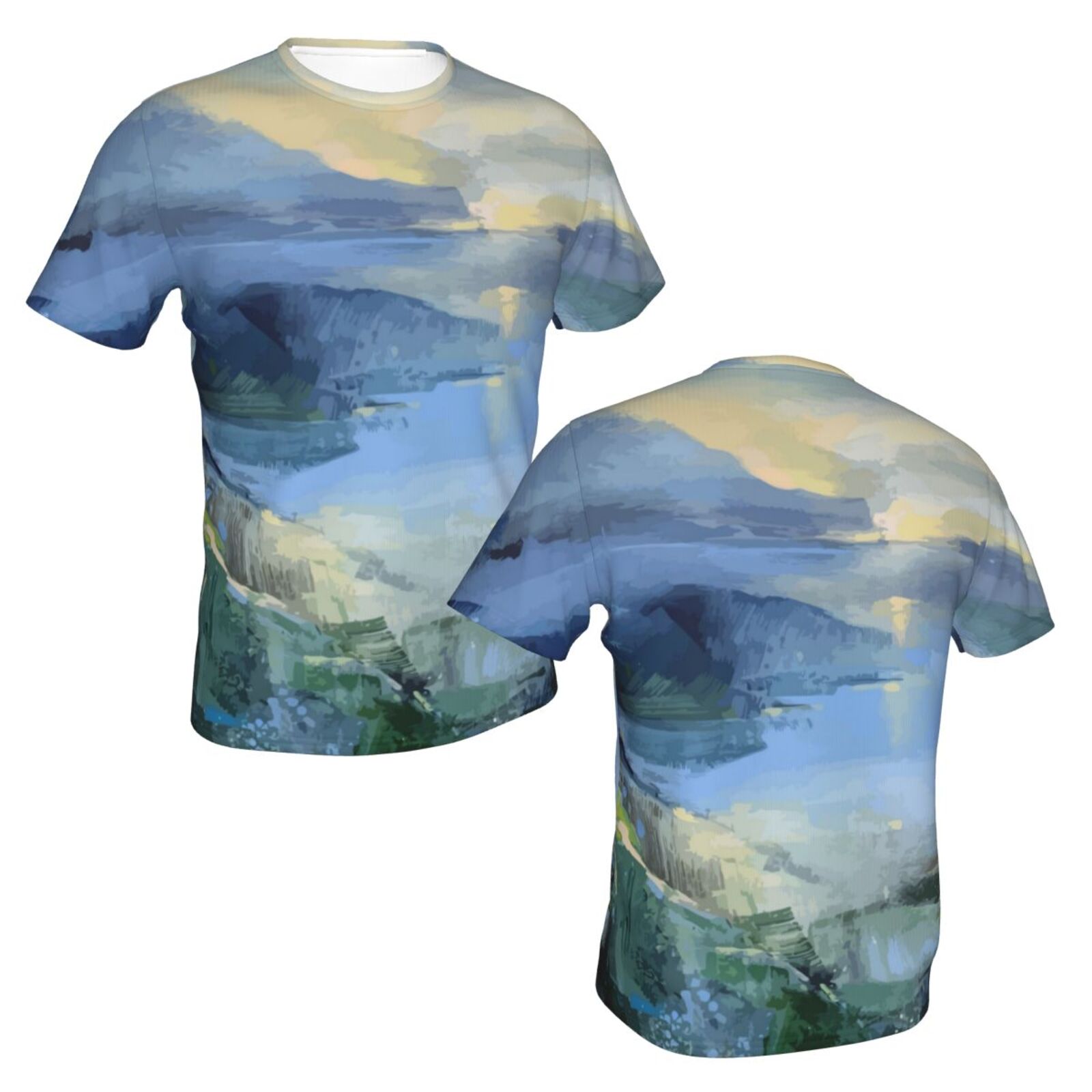 Ruhiges Meer Malerei Elemente Klassisch Belgien T-shirt