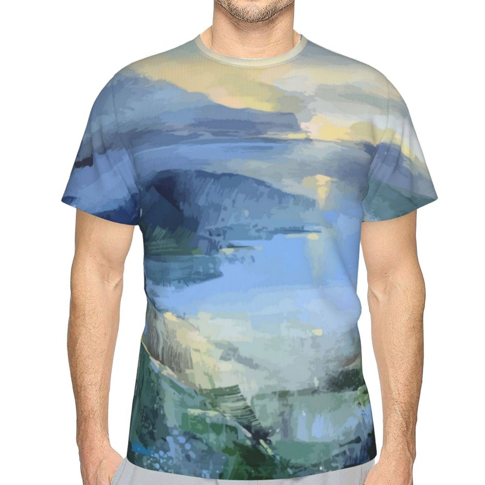 T-shirt Belgique Classique Calm Sea Painting Elements