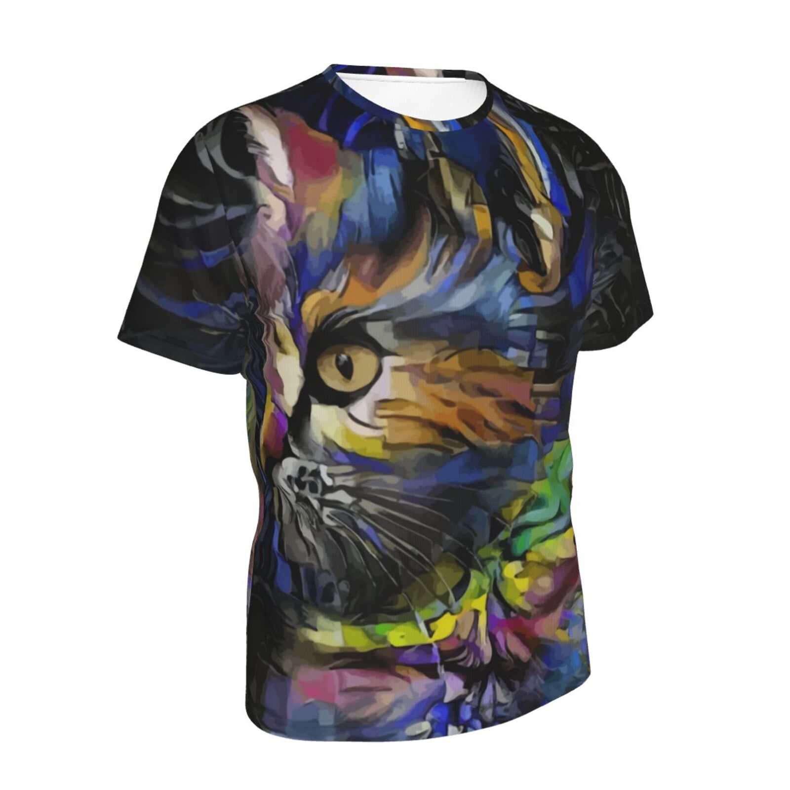 Ogour Katze Medien Mischen Elemente Klassisch Belgien T-shirt