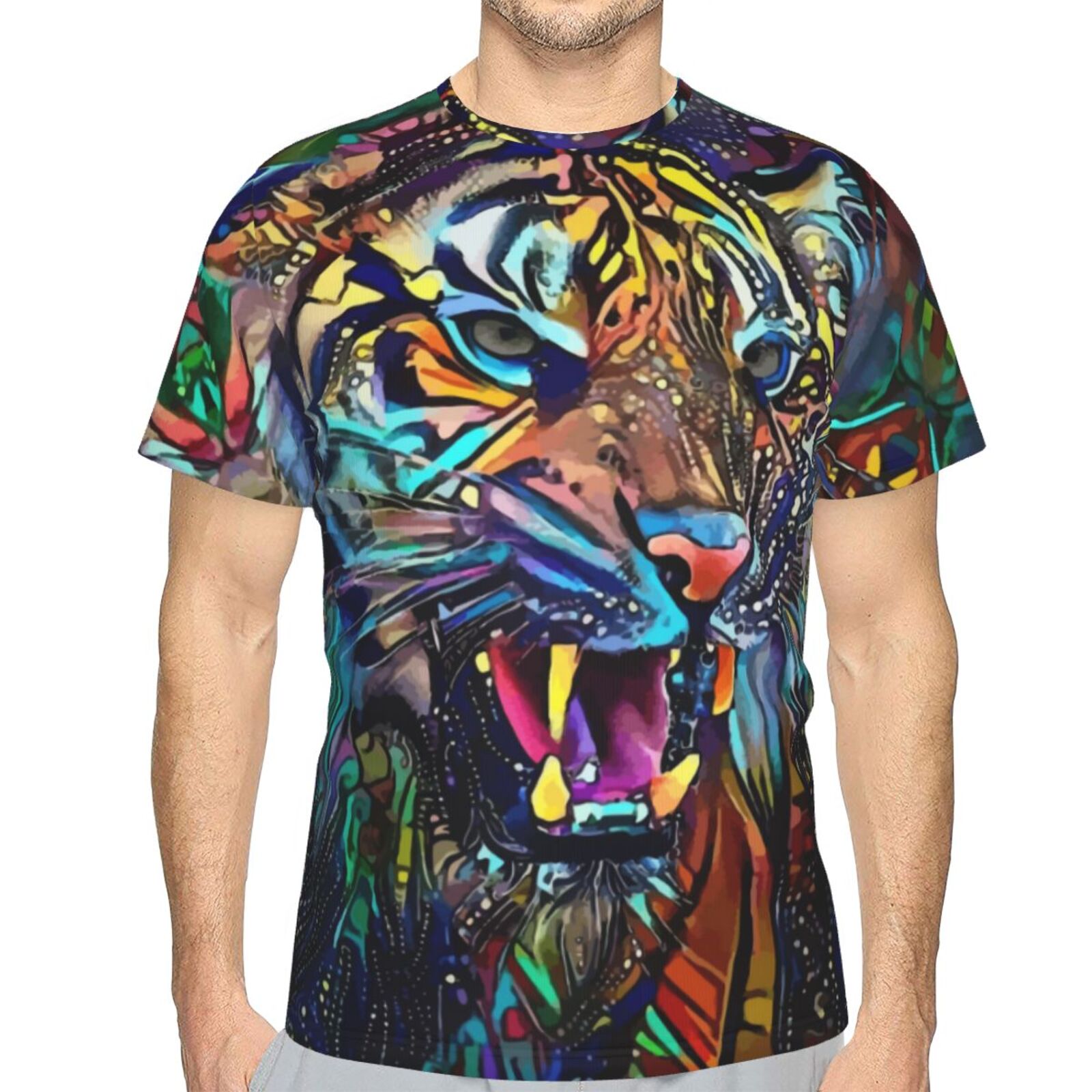 T-shirt Belgique Classique Astor Tiger Éléments Multimédias Mixtes