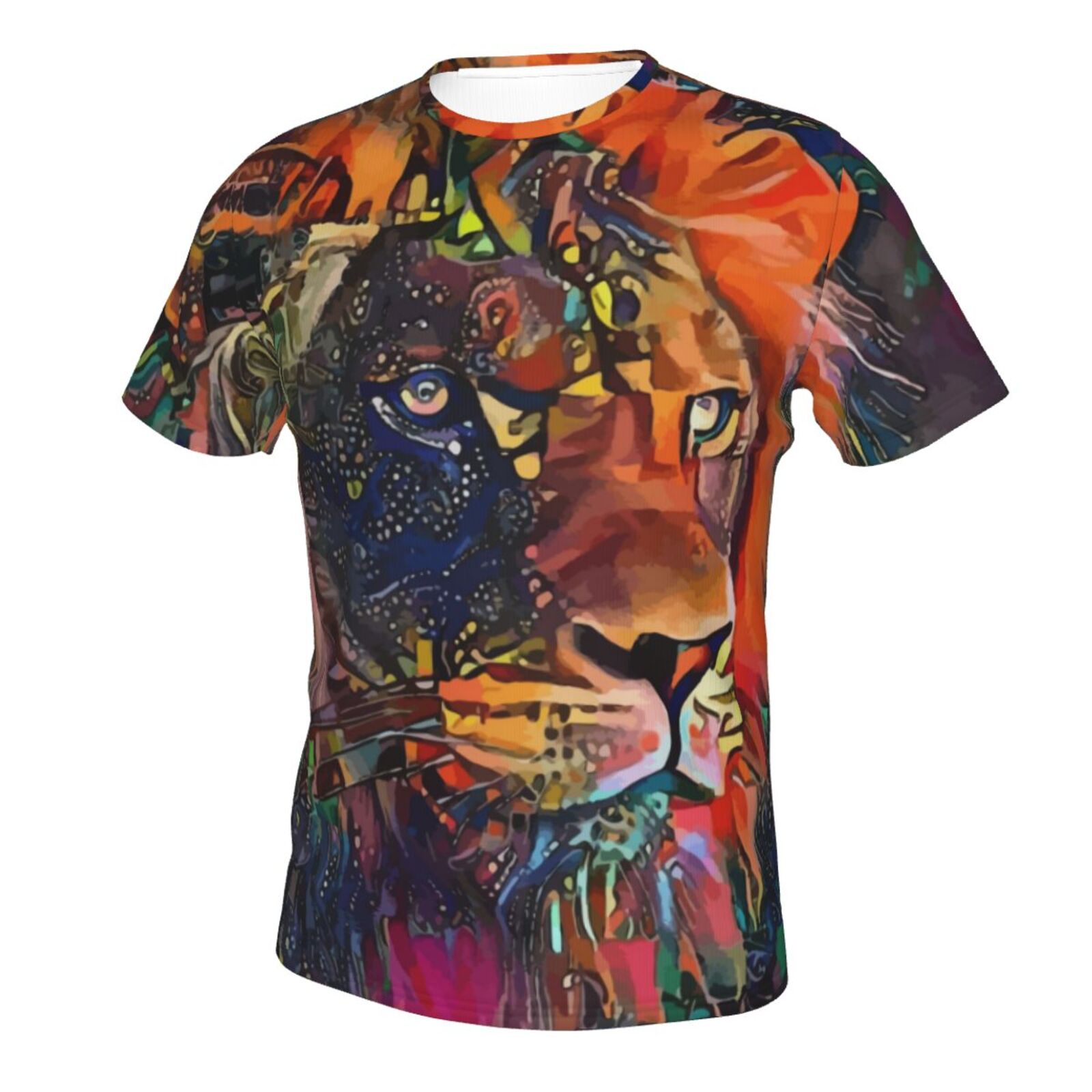 Nirkos Lion Mix Mdeia-elementen Klassiek België T-shirt