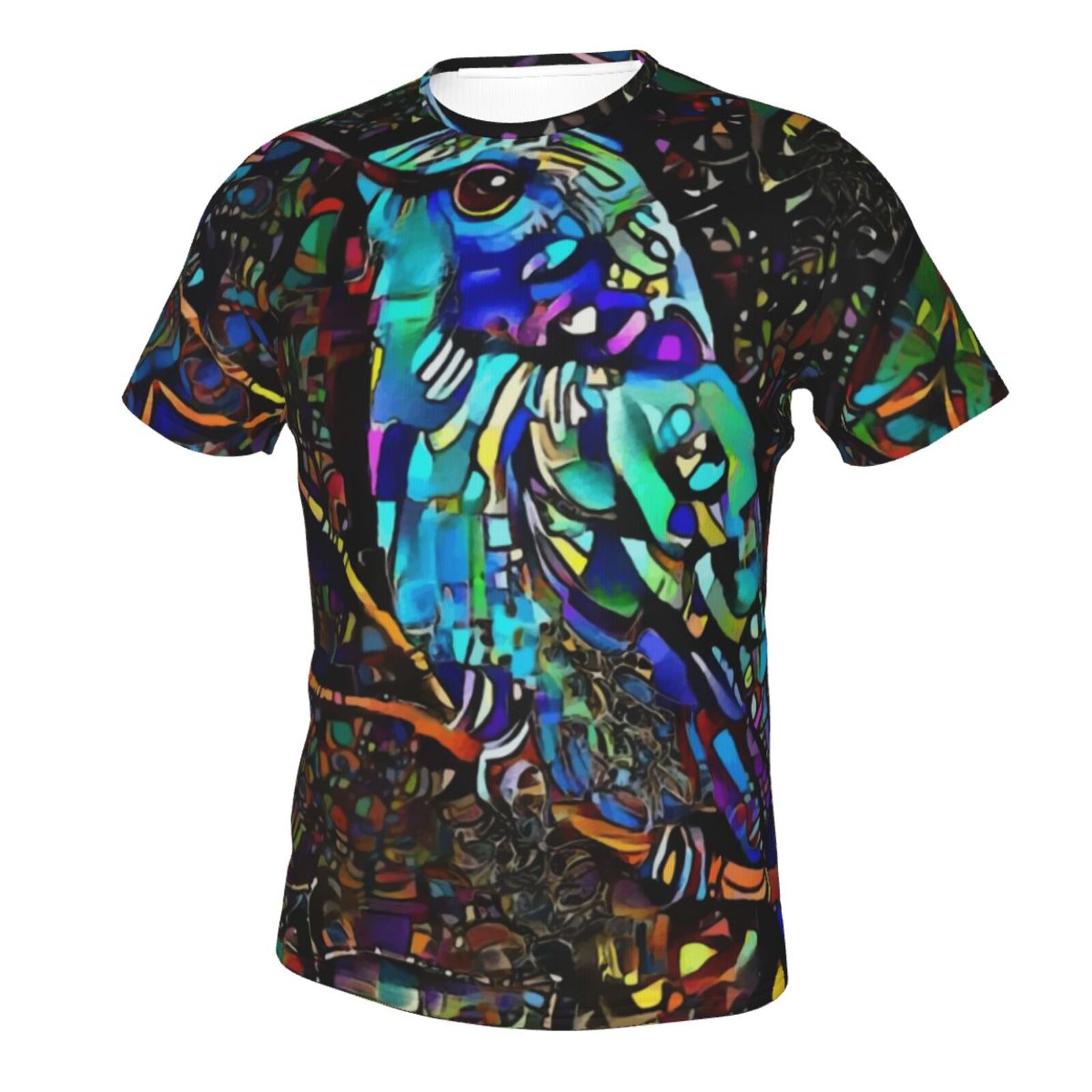 T-shirt Belgique Classique Petit-coli Bird Éléments Multimédias Mixtes